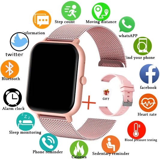 2024 New Smart Watch Women Bluetooth Call Watch Fitness Tracker Waterproof Sport Smart Clock Fashion Ladies Men Smartwatch Woman